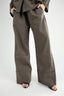 Structured Linen Pants - Olive