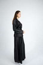 Relaxed Denim Jumpsuit - Black