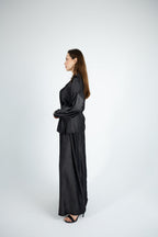 Relaxed Denim Jumpsuit - Black