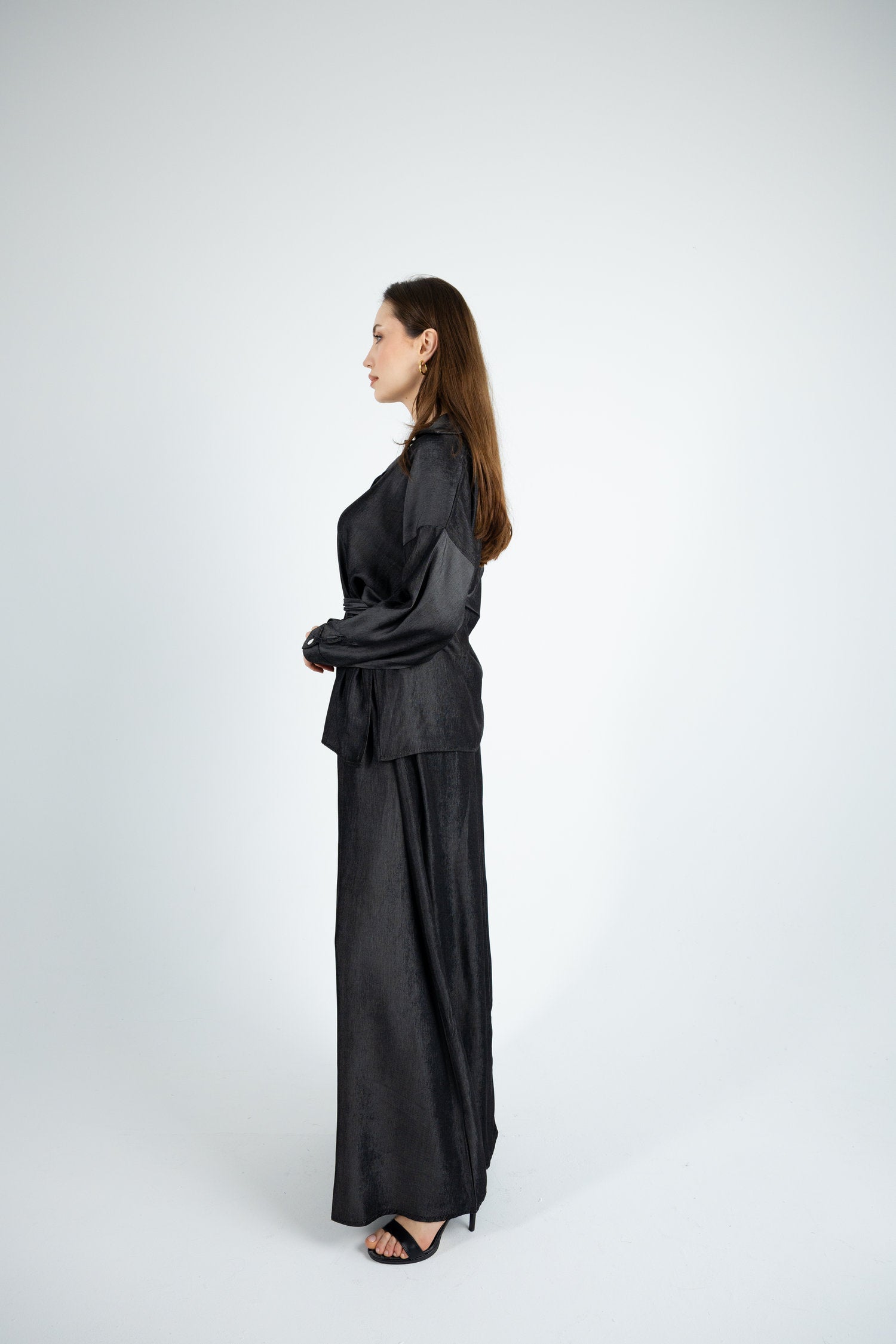 Relaxed Denim Jumpsuit - Black