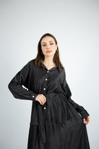 Relaxed Denim Jumpsuit - Black