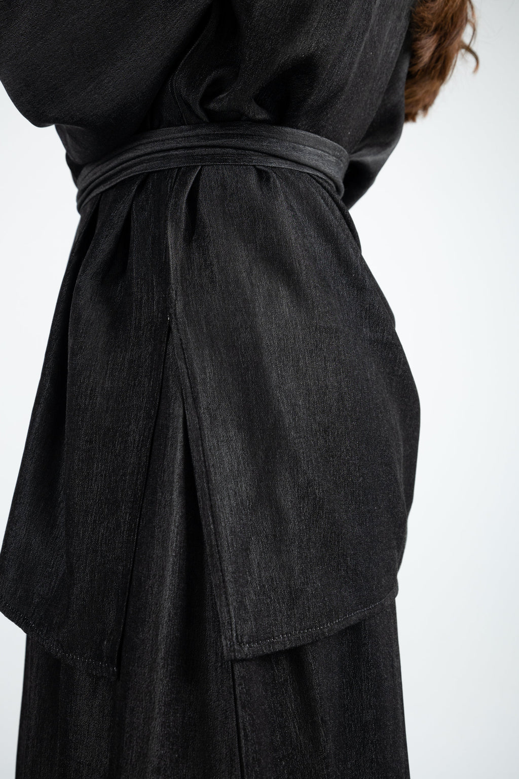 Relaxed Denim Jumpsuit - Black