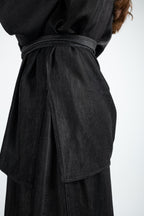 Relaxed Denim Jumpsuit - Black