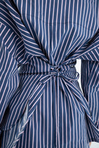 Striped Poplin Set - Blue