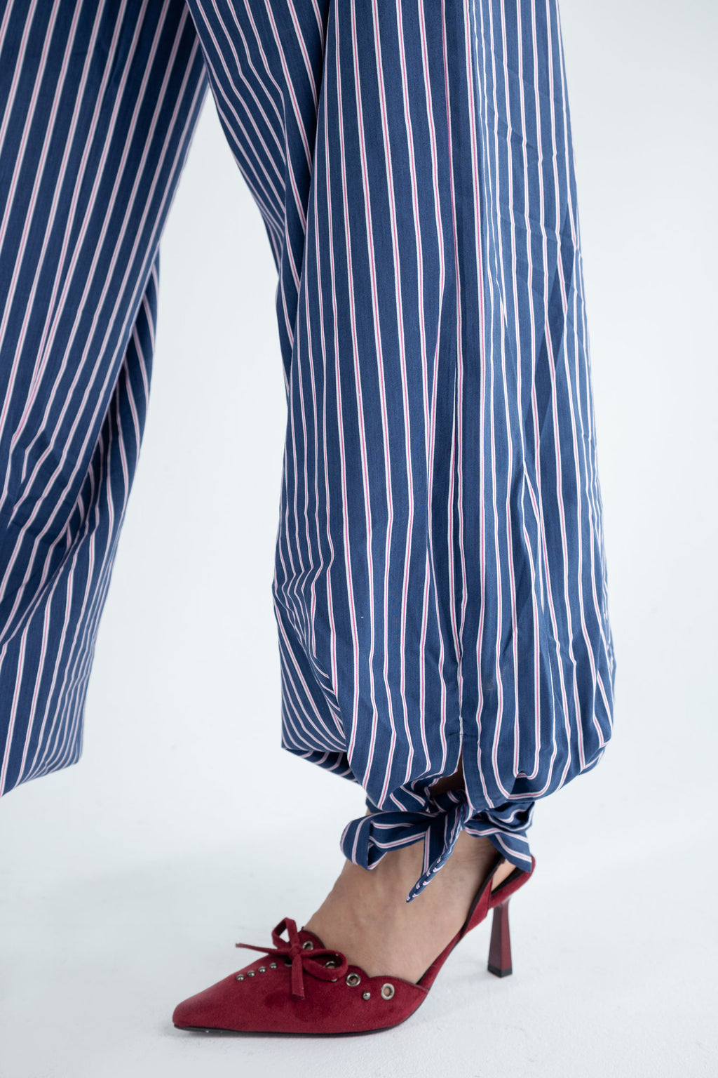 Striped Poplin Set - Blue