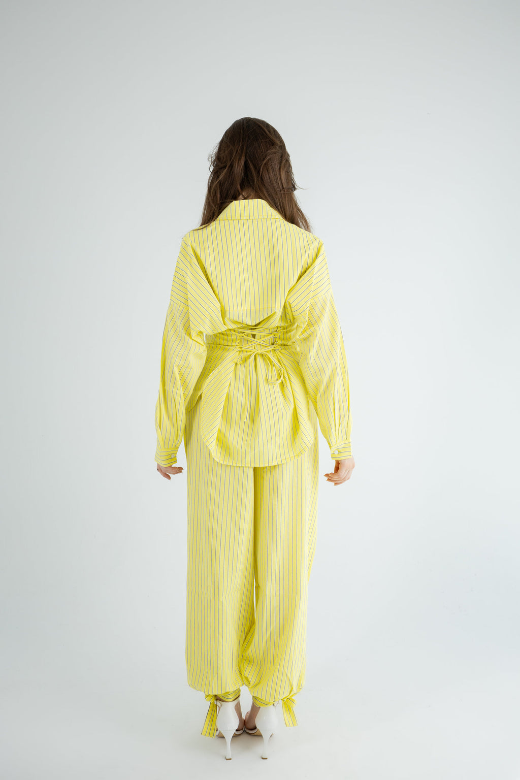 Striped Poplin Set - Yellow