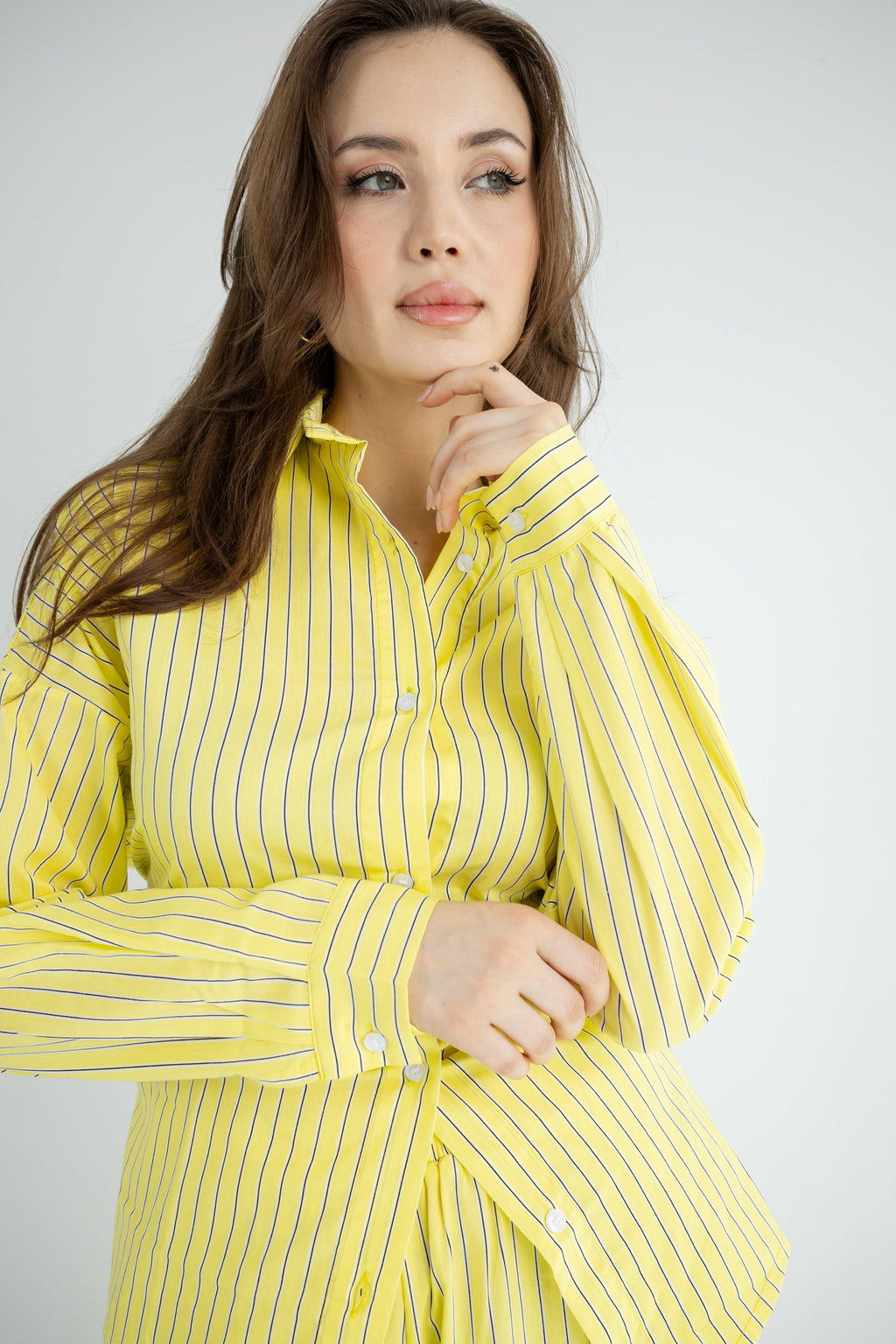 Striped Poplin Set - Yellow