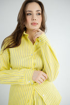 Striped Poplin Set - Yellow