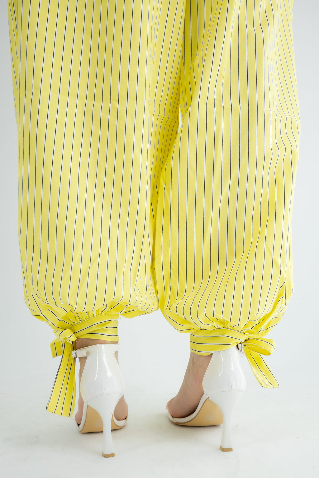 Striped Poplin Set - Yellow
