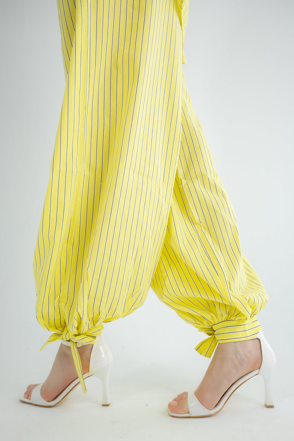 Striped Poplin Set - Yellow