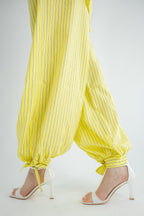 Striped Poplin Set - Yellow