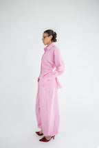 Striped Poplin Set - Pink