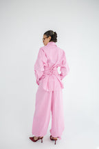 Striped Poplin Set - Pink