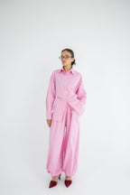 Striped Poplin Set - Pink