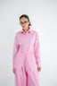 Striped Poplin Set - Pink