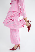 Striped Poplin Set - Pink