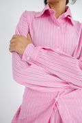 Striped Poplin Chemise - Pink