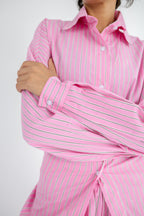 Striped Poplin Set - Pink