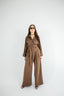 V-neck Copra Set - Brown