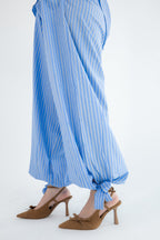 Striped Poplin Set - Baby Blue