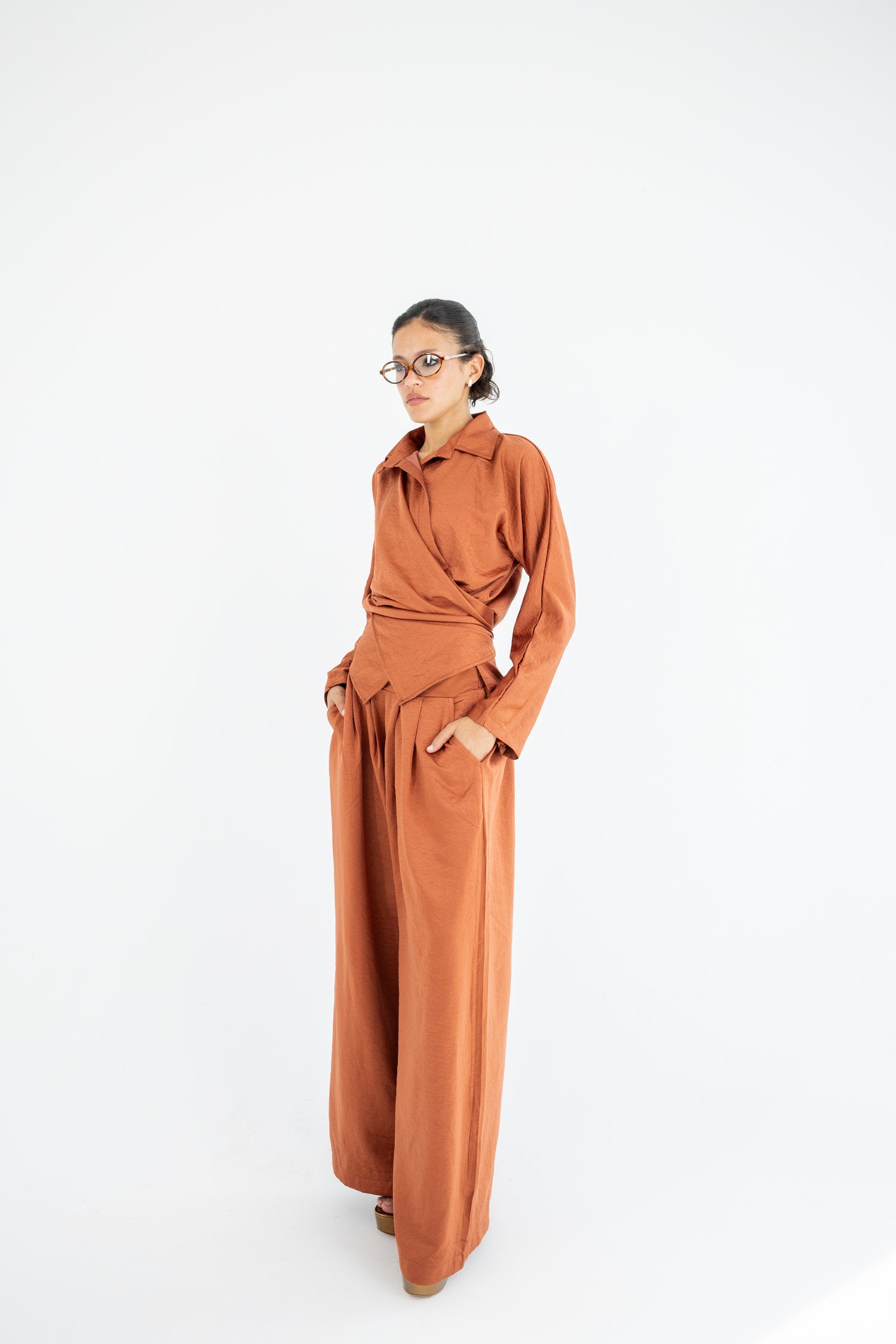 V-neck Copra Set - Orange Secondary image