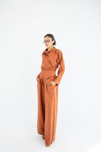 V-neck Copra Set - Orange