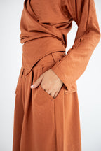 V-neck Copra Set - Orange