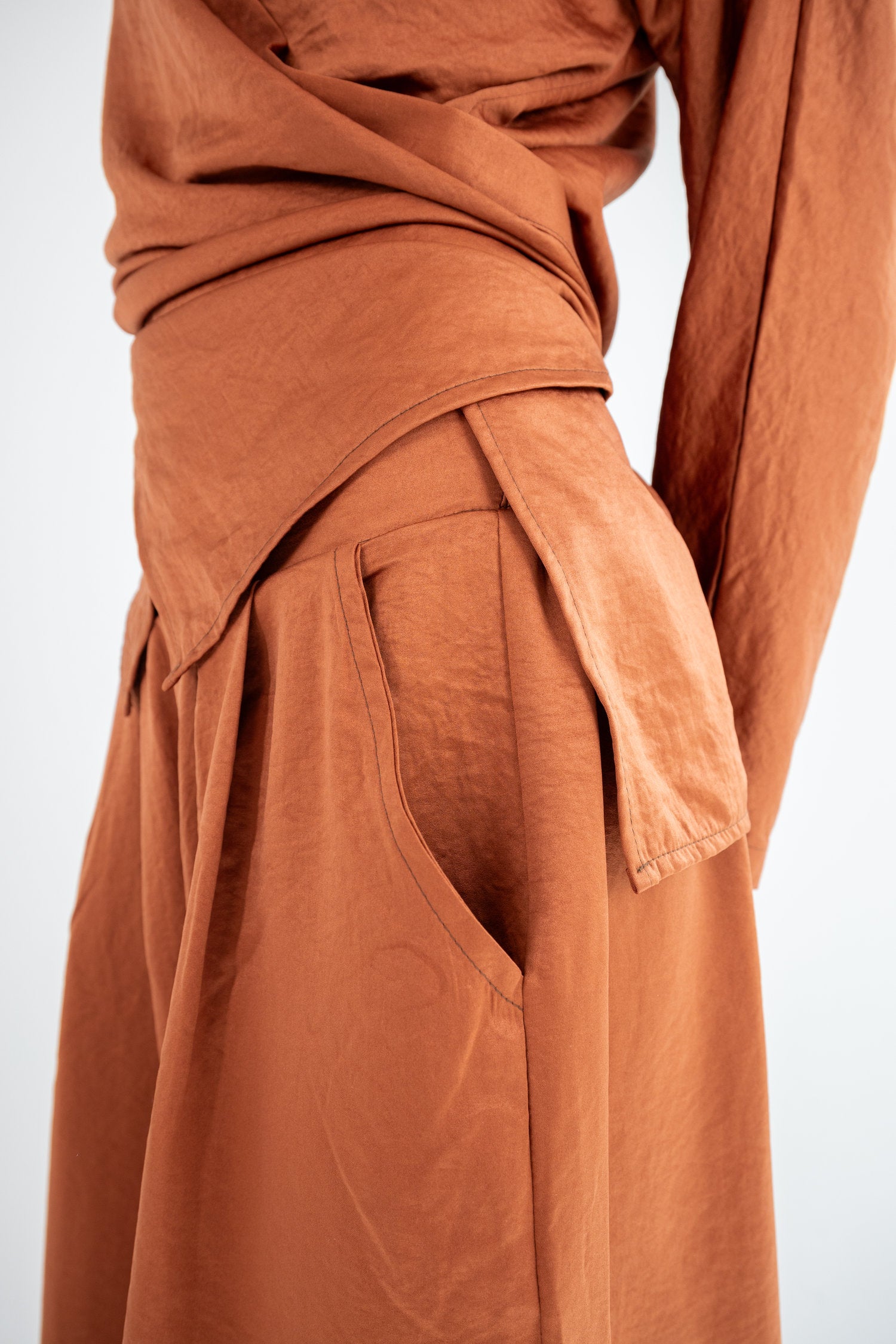 V-neck Copra Set - Orange