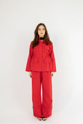 Structured Linen Set - Red