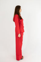 Structured Linen Set - Red