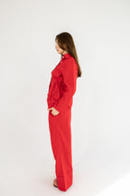 Structured Linen Set - Red