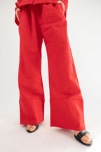 Structured Linen Set - Red