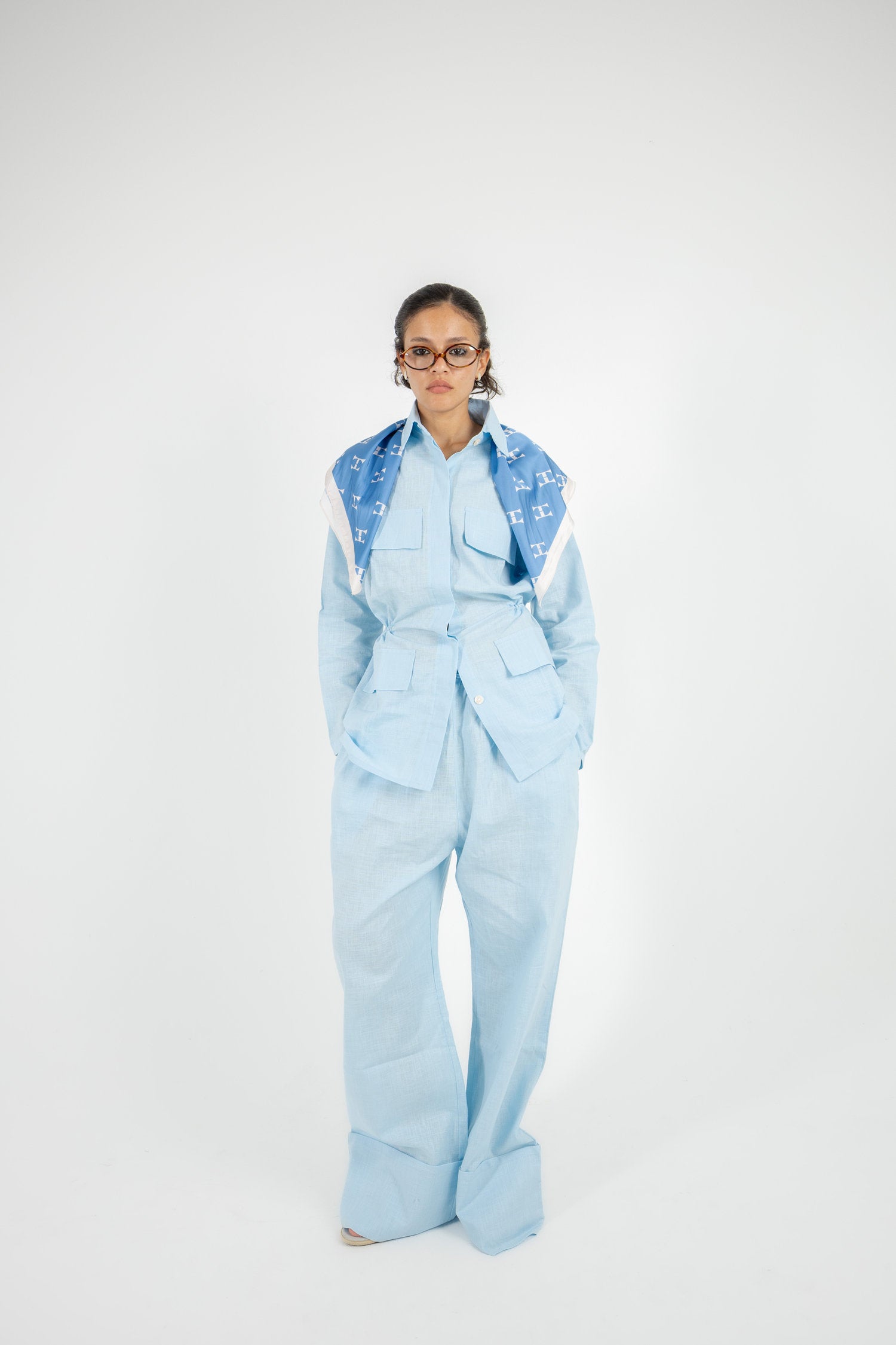 Structured Linen Set - Baby Blue Main image