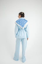 HT-Silk Scarf -Blue