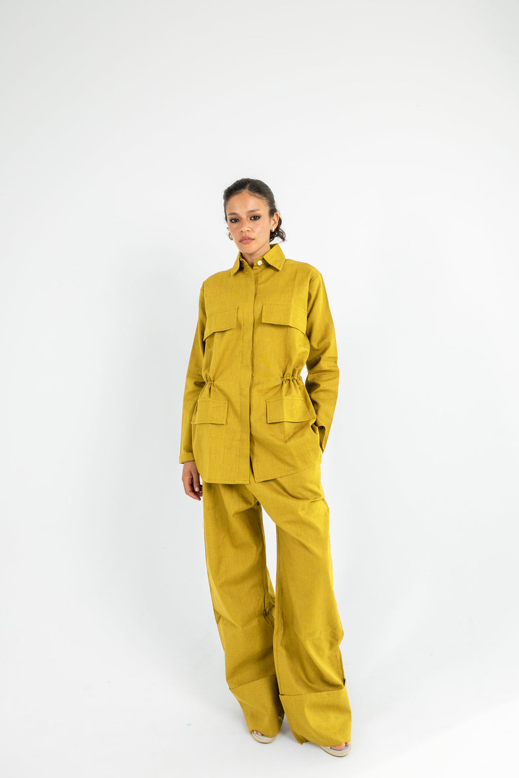 Structured Linen Set - Pistachio