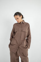 Structured Linen Set - Brown