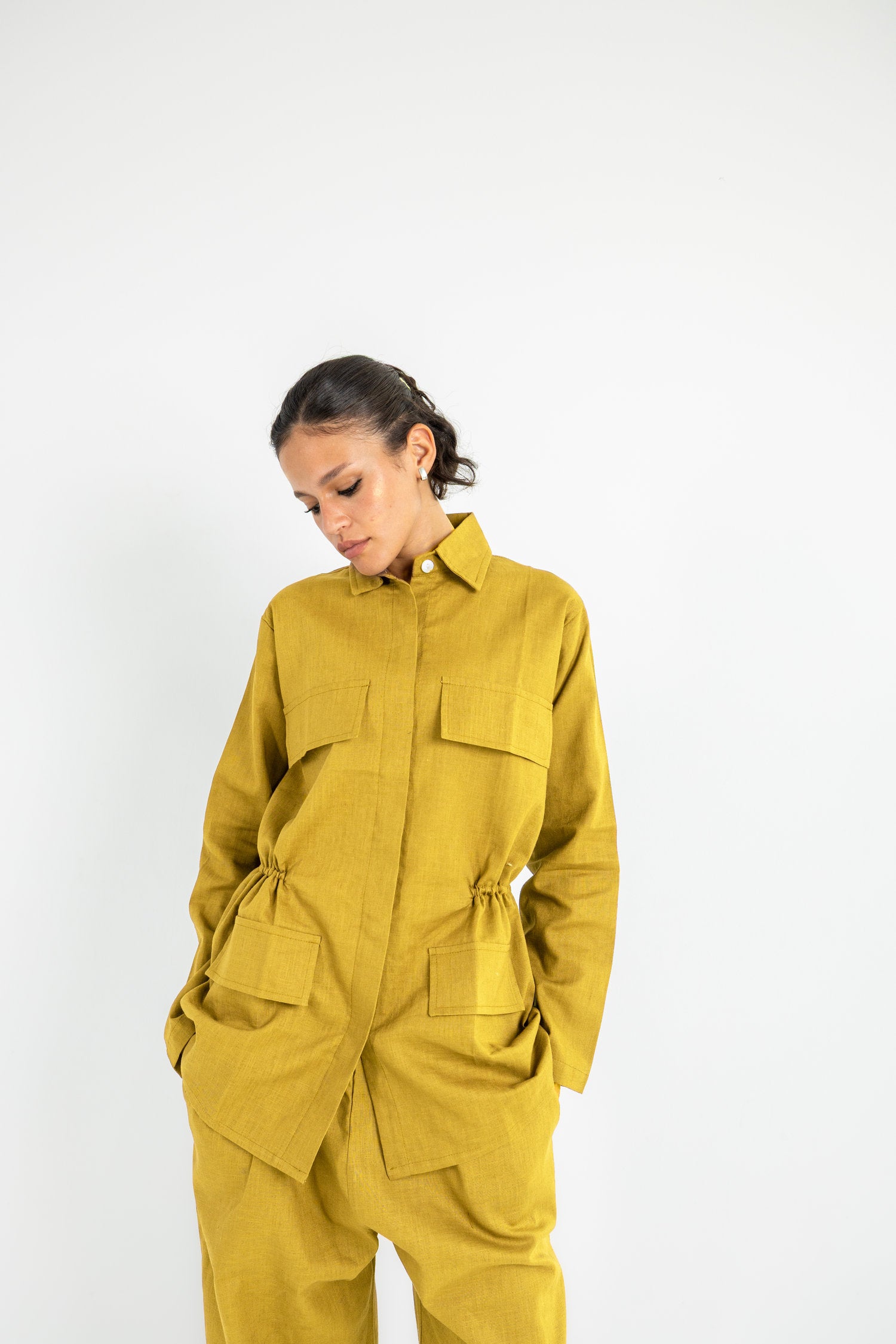 Structured Linen Set - Pistachio