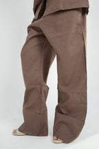 Structured Linen Set - Brown