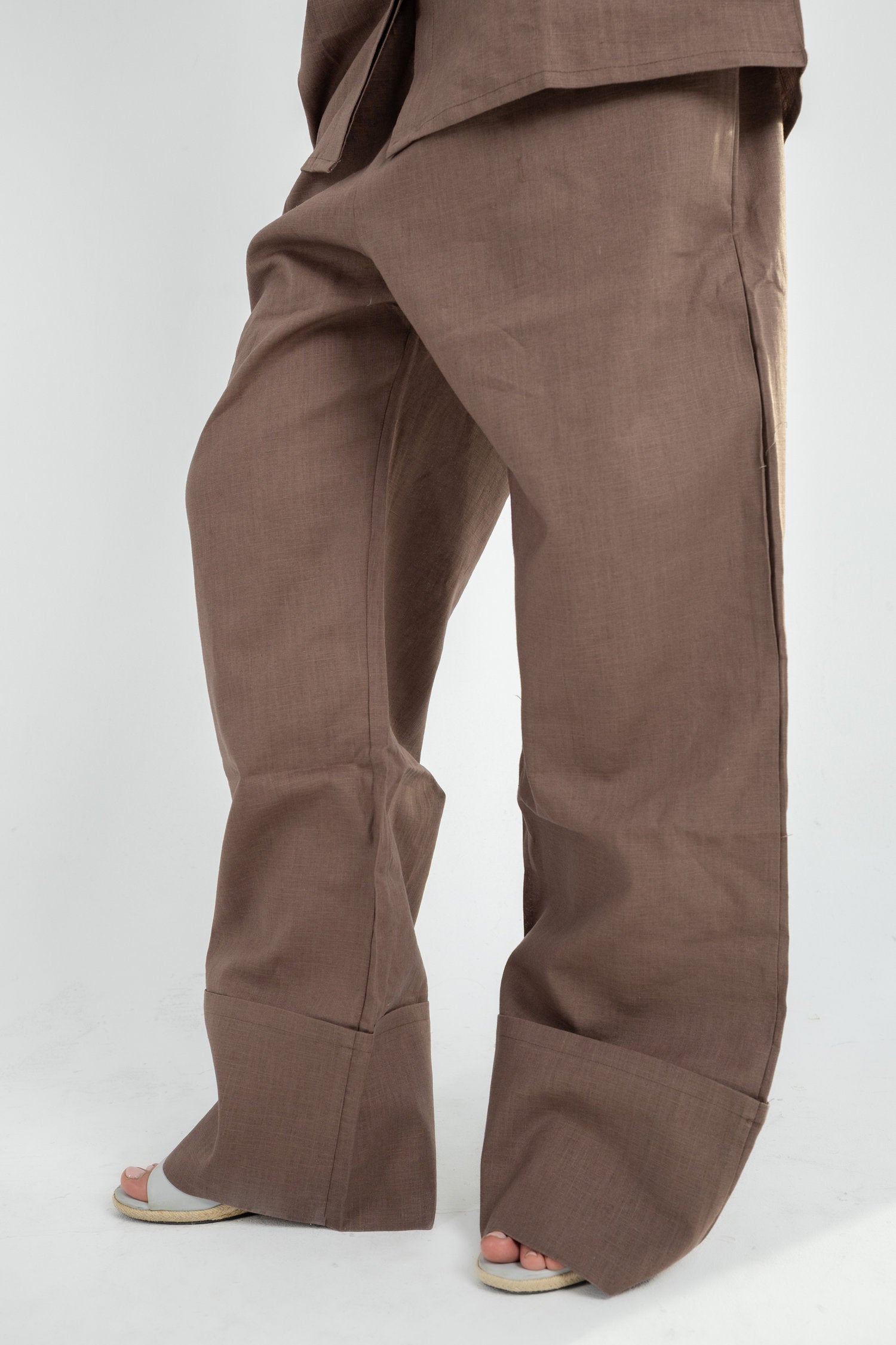 Structured Linen Set - Brown