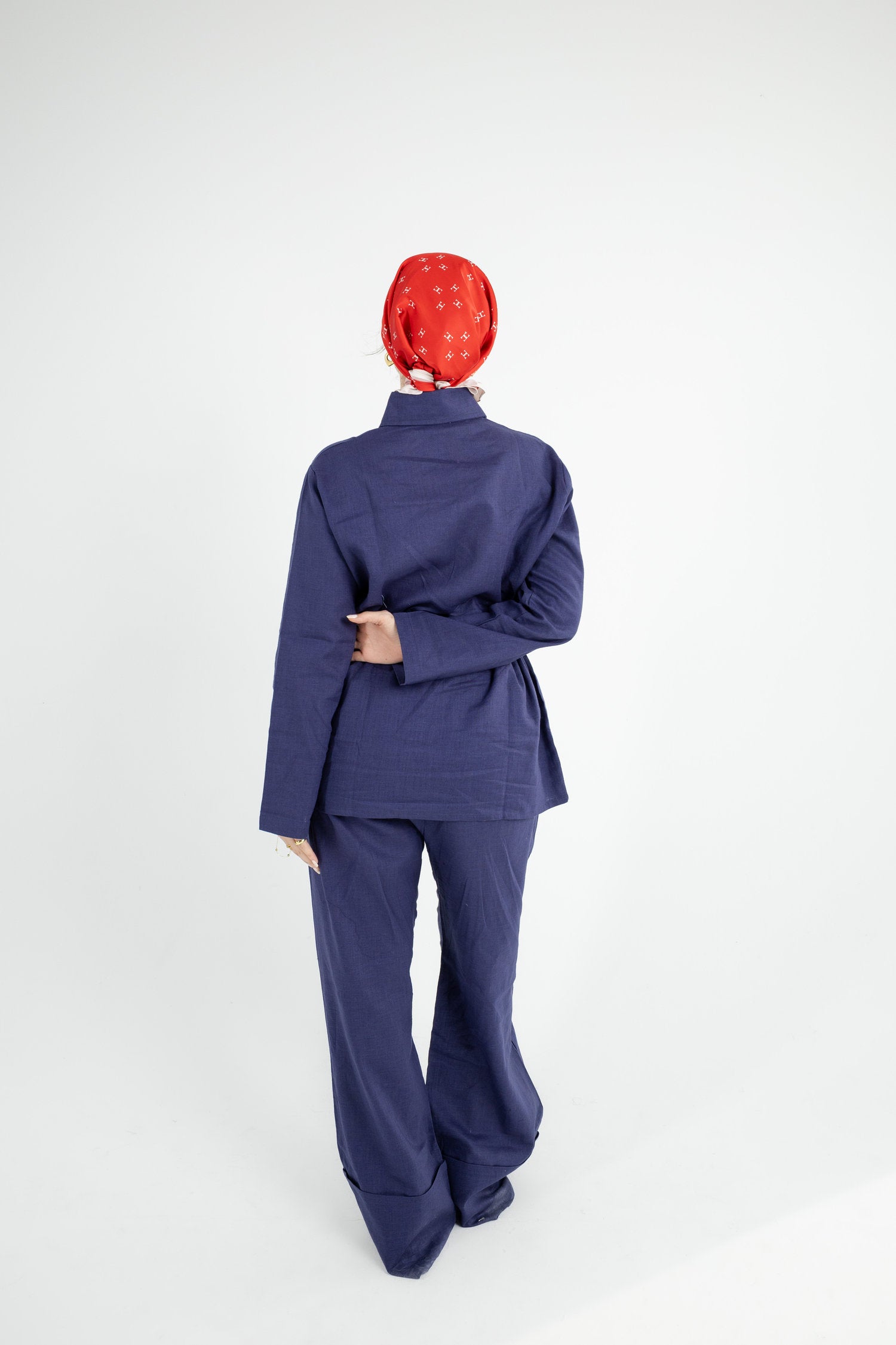 Structured Linen Set - Blue