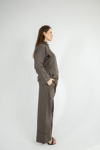 Structured Linen Set - Olive