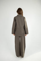 Structured Linen Set - Olive