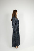 Polka Dot Satin Set - Black
