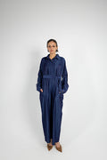 Relaxed Denim Jumpsuit - Blue