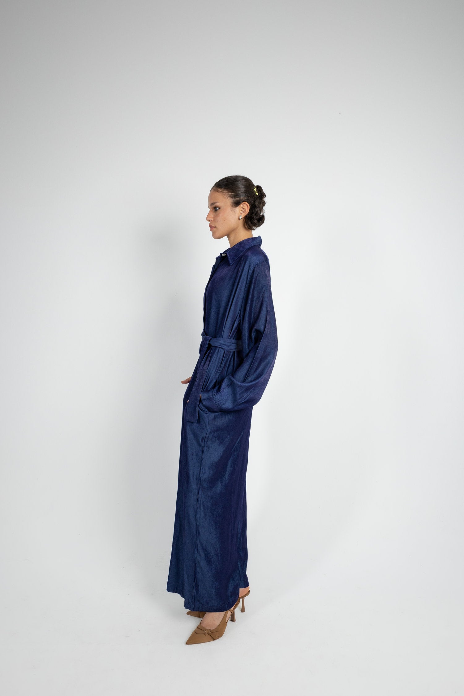 Relaxed Denim Jumpsuit - Blue
