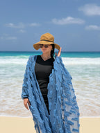 Textured Beach Cover-Up – Sky Blue