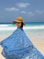 Textured Beach Cover-Up – Sky Blue