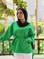 بلوزة كتان كبيرة الحجم