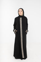 Embroidered closed abaya