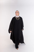 Dotted double face abaya